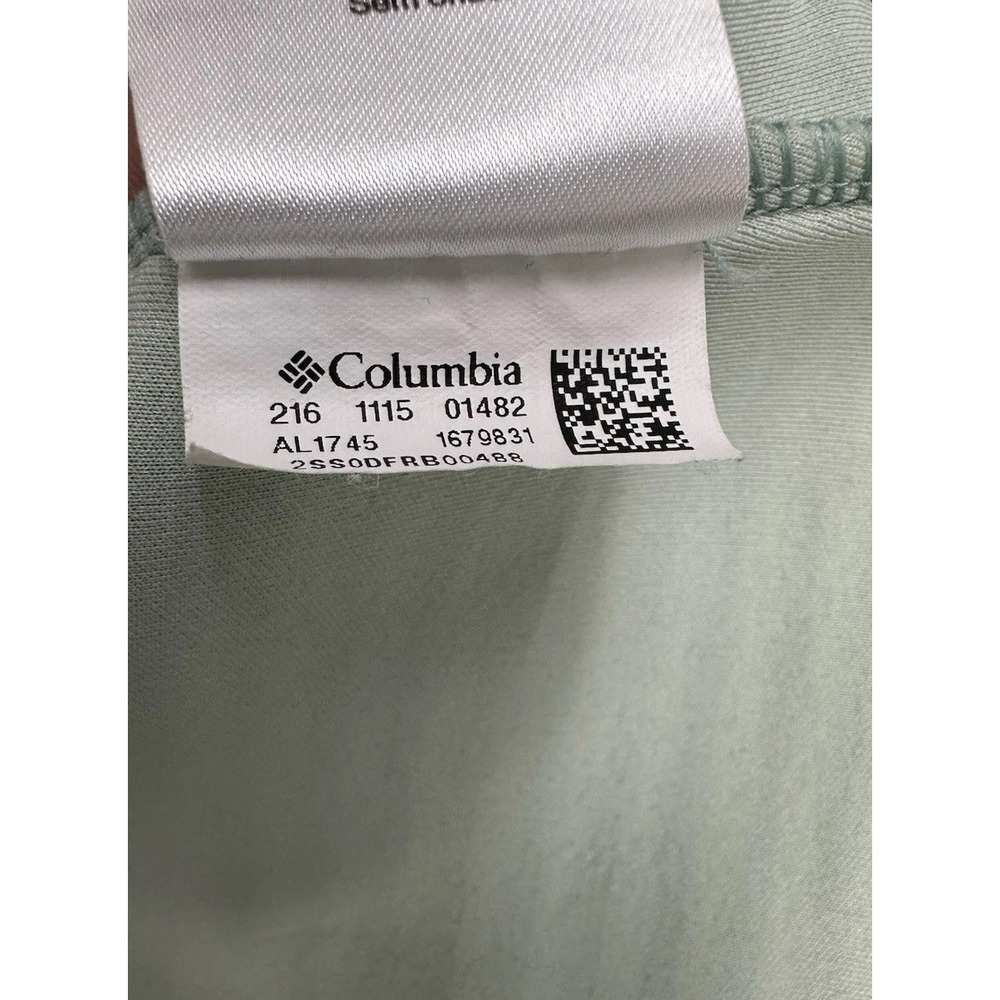 Columbia Castella Peak Green Striped Omni Wick Pullover Hoodie AL1745 Women's M - Picture 6 of 7